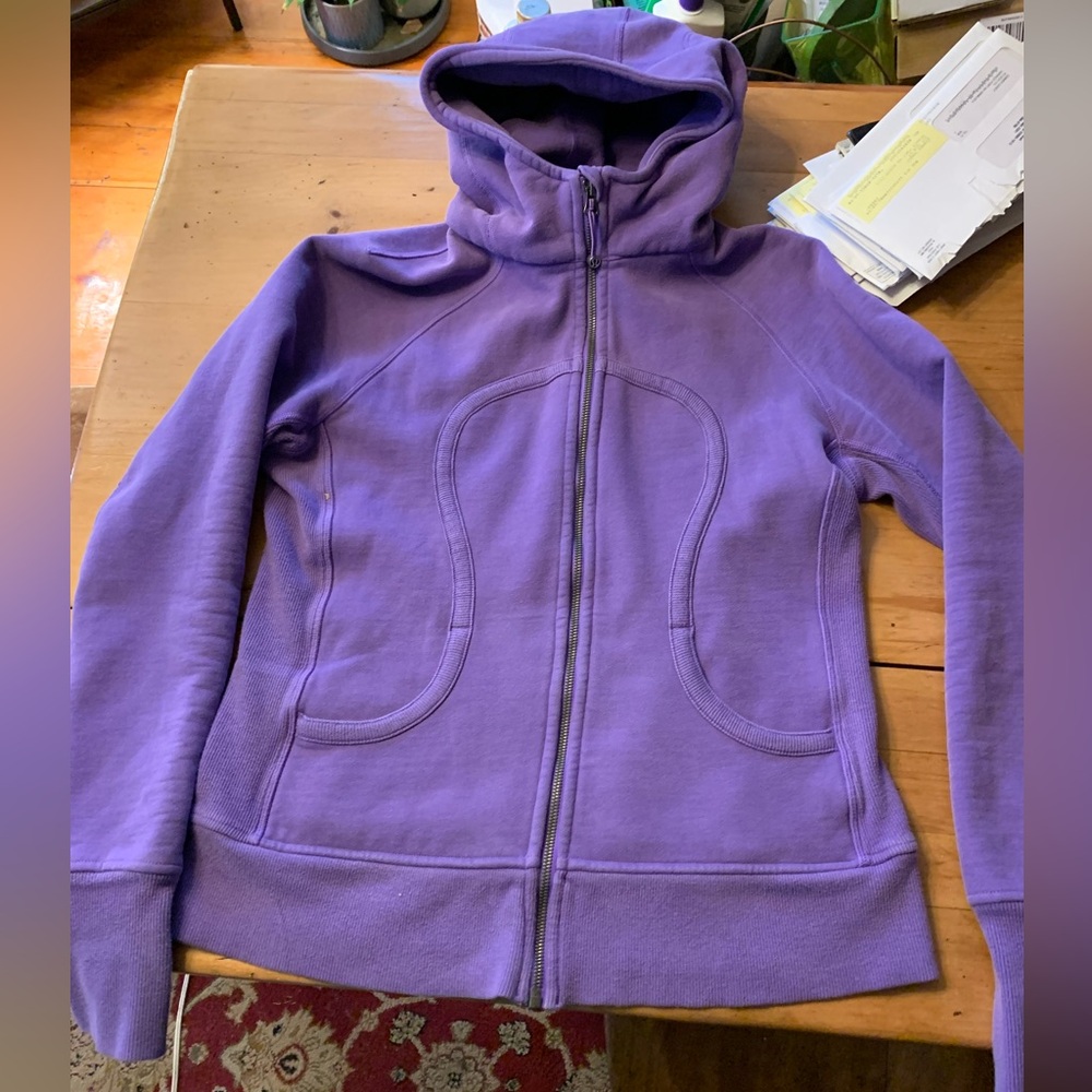 RARE- Lululemon Chakra Lotus Scuba-Sz 12- Embroidered Lotus🪷 on Hood- Purp- SE - Picture 9 of 17